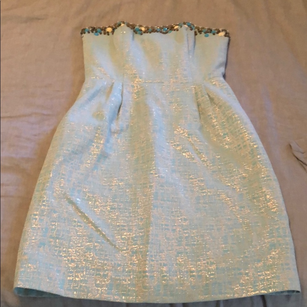 Blue & gold Lilly Pulitzer dress